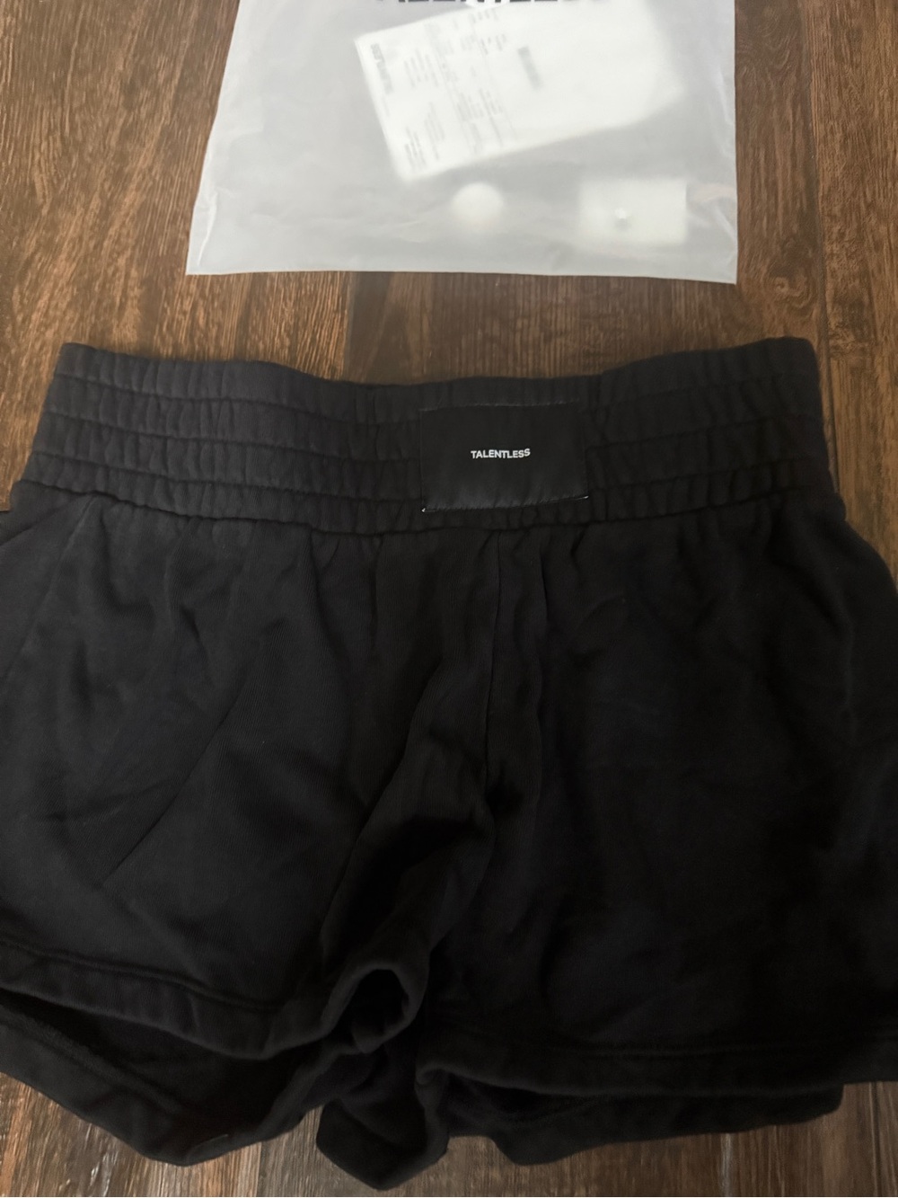 TALENTLESS Black Athletic Lounge Shorts
